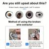 Bathroom Tools Broken Wire Extractor Threading Tools Tap and Screw Remover Water-Tap Angle Valve Repair for 4/6 Points