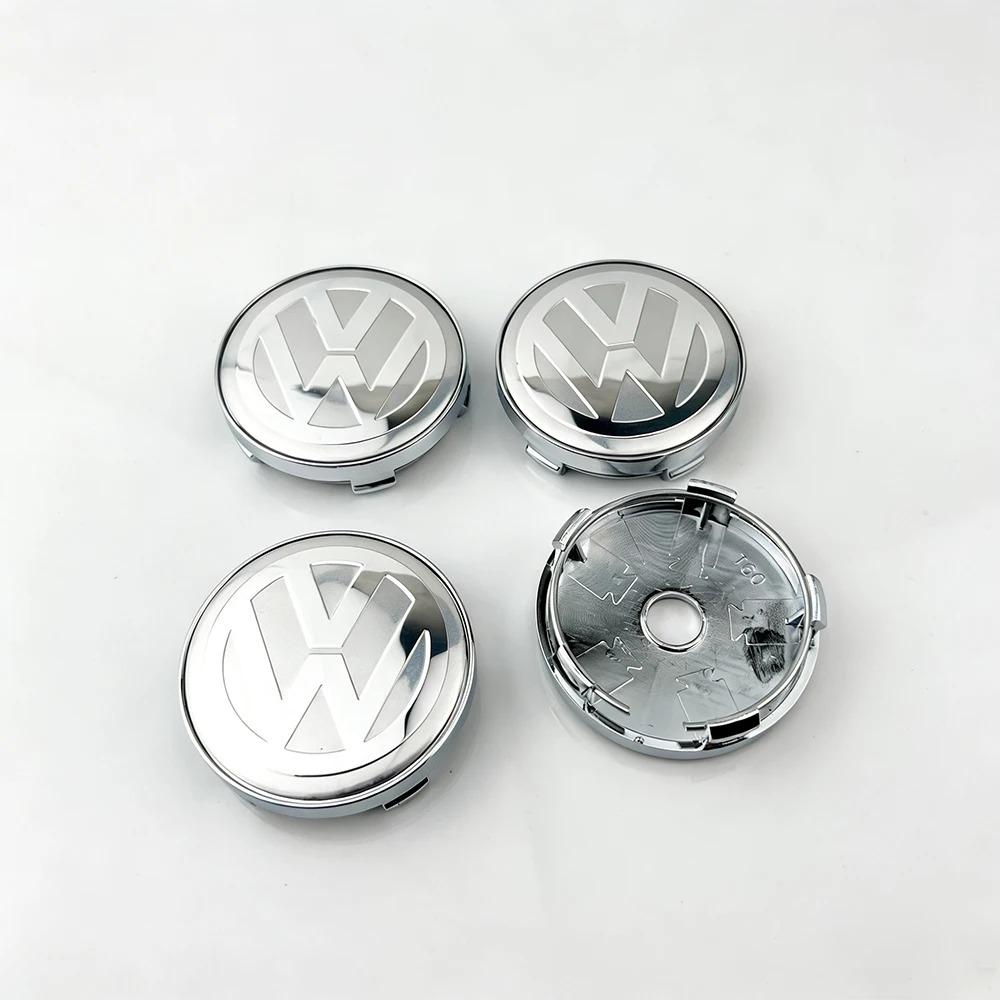 FD08-Car Wheel Center 4PCS 60MM Cap Hub Covers Badge for Volkswagen VW Polo Golf-4 5 6 7 MK5 CC Tiguan Passat MK6 MK7 Accessories