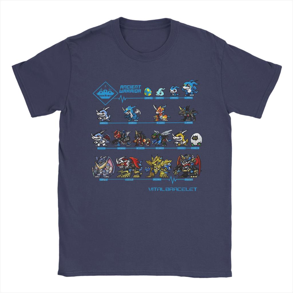 Digimon Vital Bracelet Alter Krieger T-Shirt Herren Damen Freizeit Reines Baumwoll-T-Shirt Rundhals Kurzarm T-Shirt Geschenk Kleidung