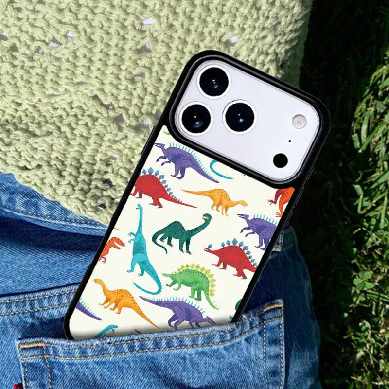 Cute Dinosaur Baby Phone Case Cover for IPhone 11 12 13 14 15 16e 17 Pro Max Coque for IPhone 17 Air