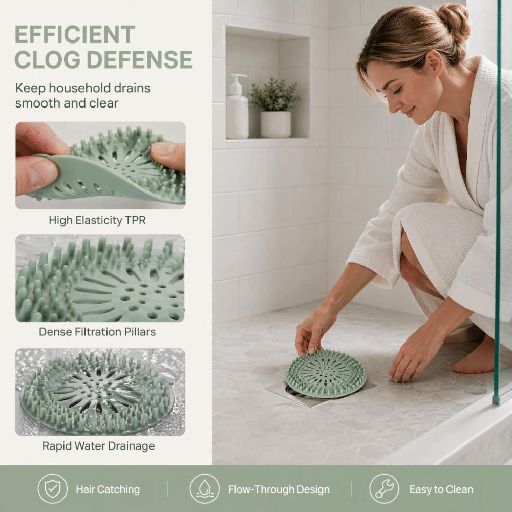 4 PCS TPR Floor Drain Strainer Pink Green Bathtub Drain Cover Shower Drain Cover Bathtub