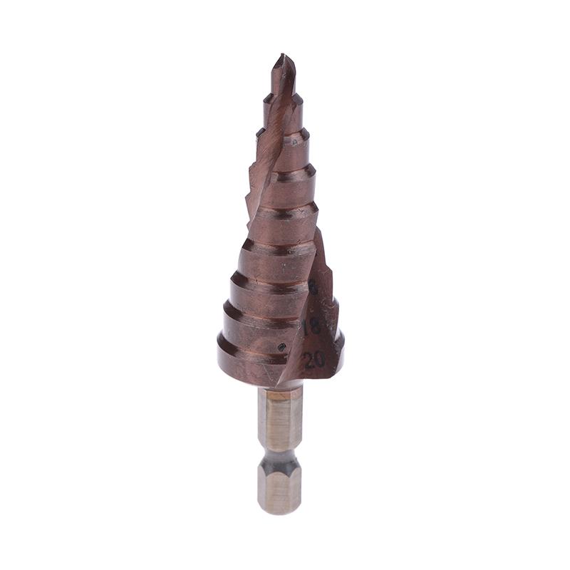 4-12/4-20/4-32Mm Spiral Groove Step Drill Bit M35 Cobalt Step Drill Bit Metal Taper Drill Hss Titanium-Coated Drill Bit