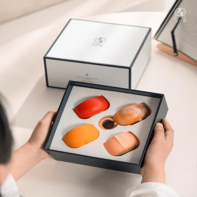Edenus Ceramic Kung Fu Tea Cup Set - Good Results Gift Box