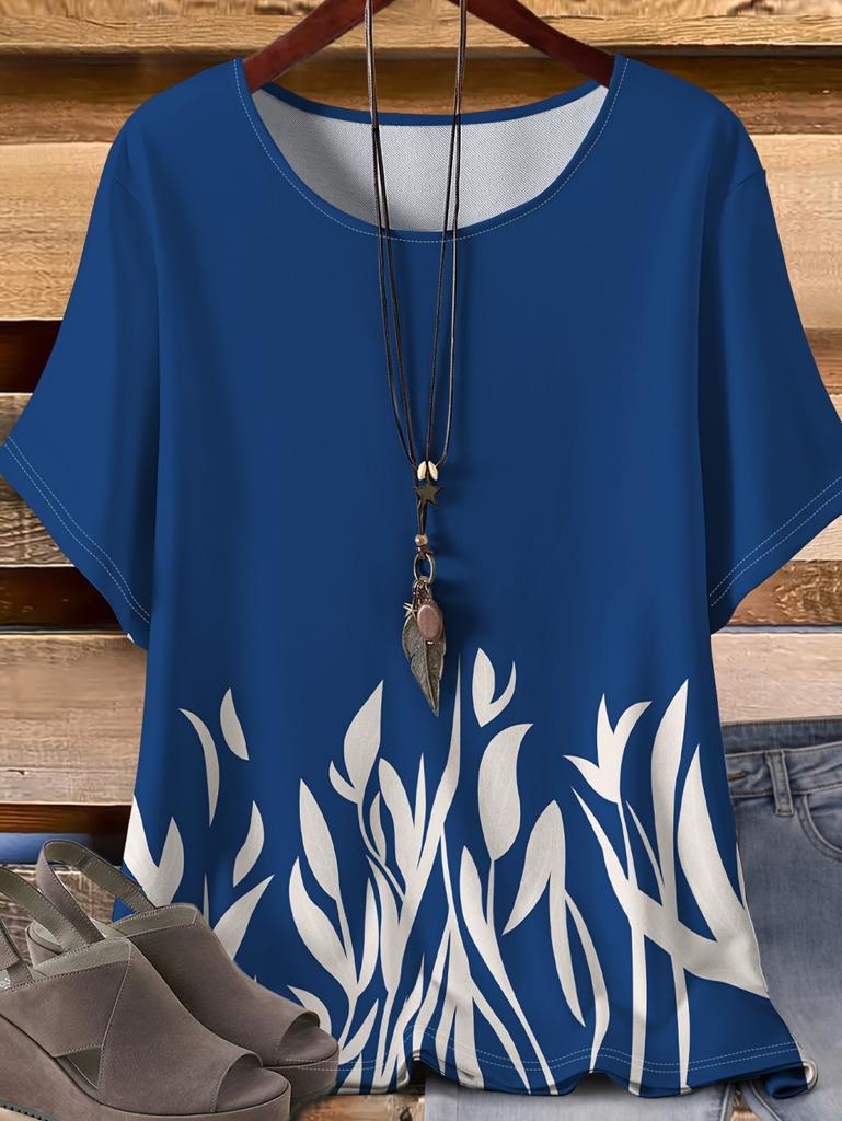 Women O-Neck T-Shirt Fashion Short Sleeves 3D Print Geometry Tops Casual Loose Korean-Style Fashion Street 2026 Summer Clothes