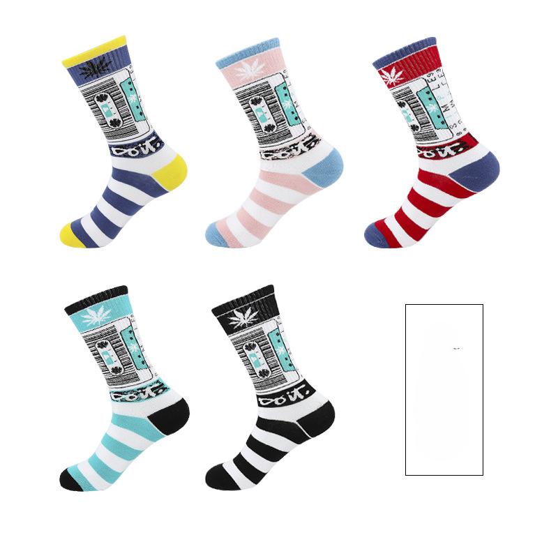 

Women s Personality Fashion Stripe Everything In Baseball Sports Tube Socks 1 pair чорний