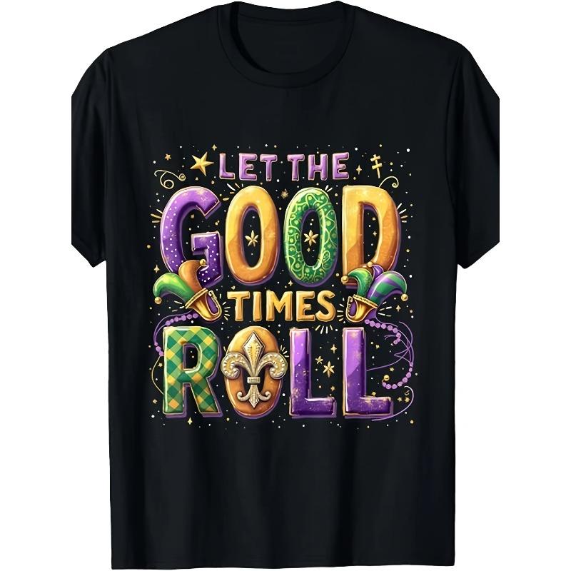 

Европейские размеры Let the Good Times Roll Mardi Gras Party Lovers Ретро Унисекс Футболка | Лето 2025, Короткий рукав, С принтом, Чистый 220 г, Круглый вырез S чёрный