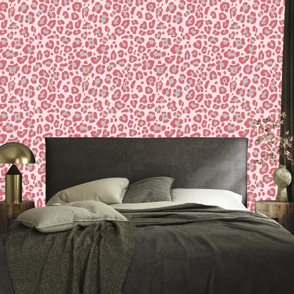 Rose Gold Coral Leather Wallpaper, Harmonious Arrangement 50x1000