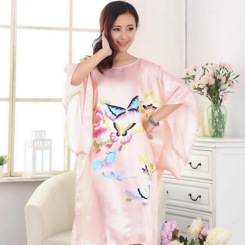 Plus Size Silk Qipao Pajama Robe & Tang Suit Bathrobe