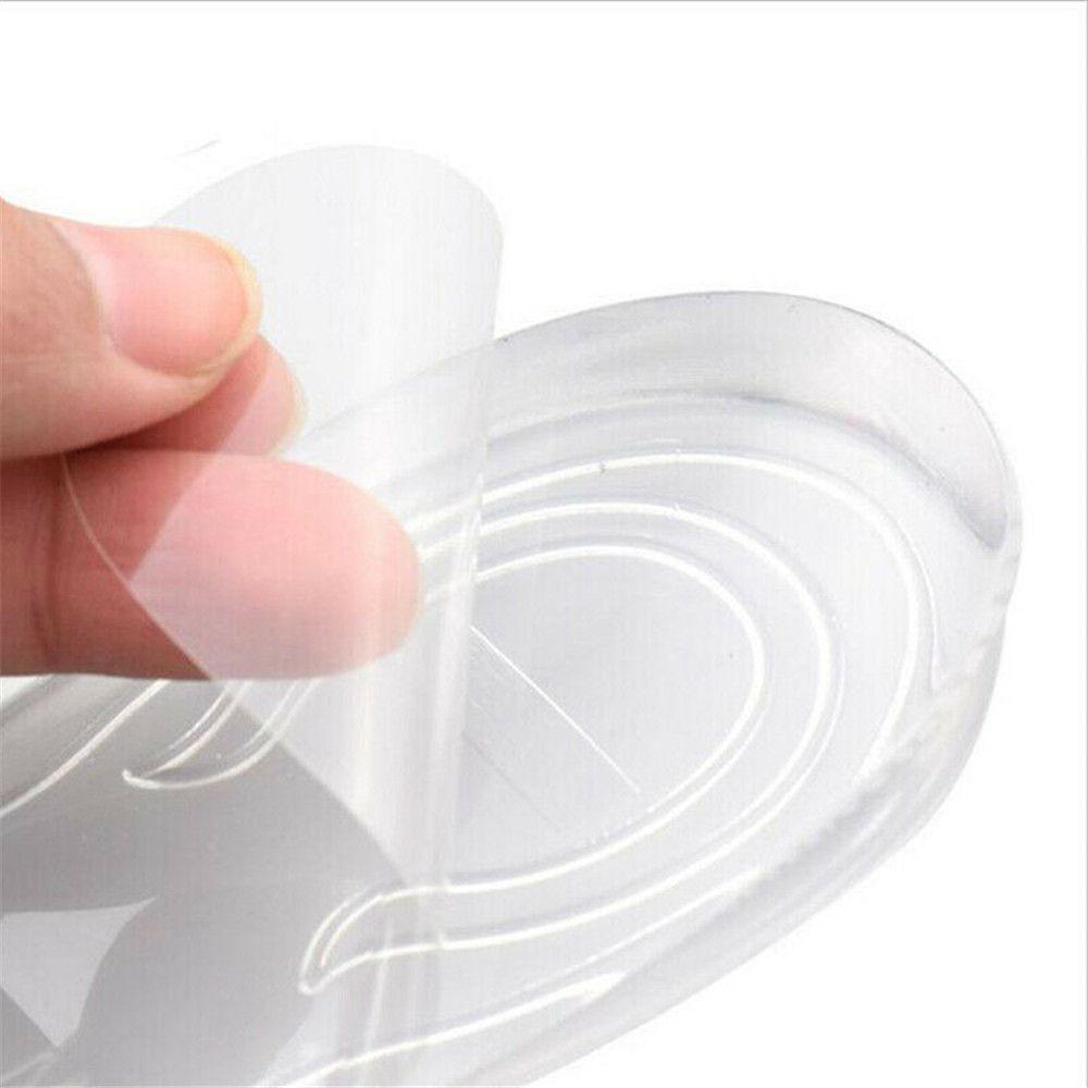 Pair 1~3cm Portable Invisible Soft Taller Height Increase Shoe Insoles Silicone Gel Heel Insert Pad