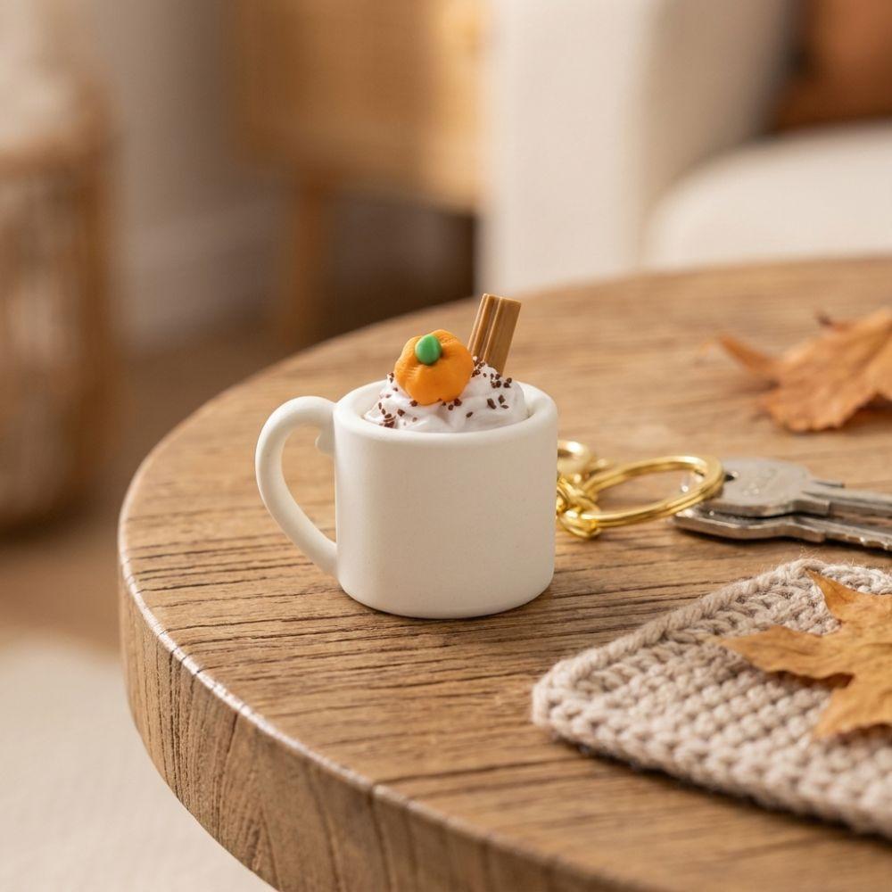 Coffee Cup Artificial Sundae Mug Clicker Mini Cup Fidget Pendant  Daily Pocket Key Accessory