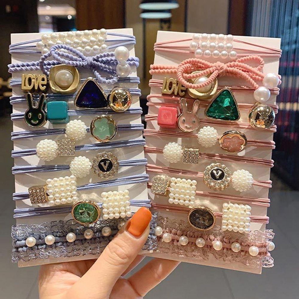 

Cubic Hair Ties Women s Daily Hair Ties 1 Set 11 Types Pretty pink