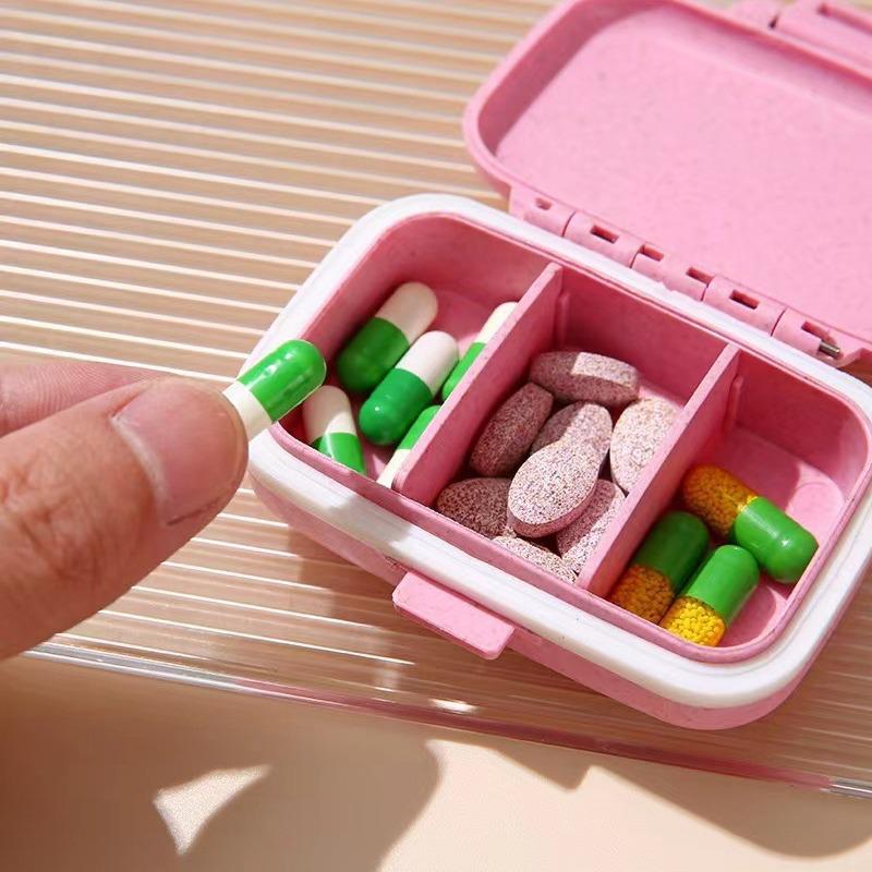 Eco-Friendly Wheat Straw Medicine Box: Portable, Moisture-Proof, Travel Storage Solution