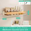 Wooden Material Spice Rack Shelf No Drill Installation Wall Storage Rack  Living Room Use