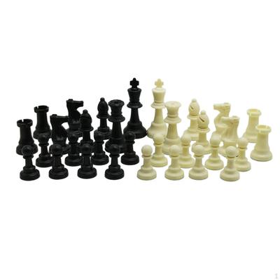 32 Pieces Resin Chess Game Pawns Brain Teaser Tournament Chessmen for Picnics Beginners