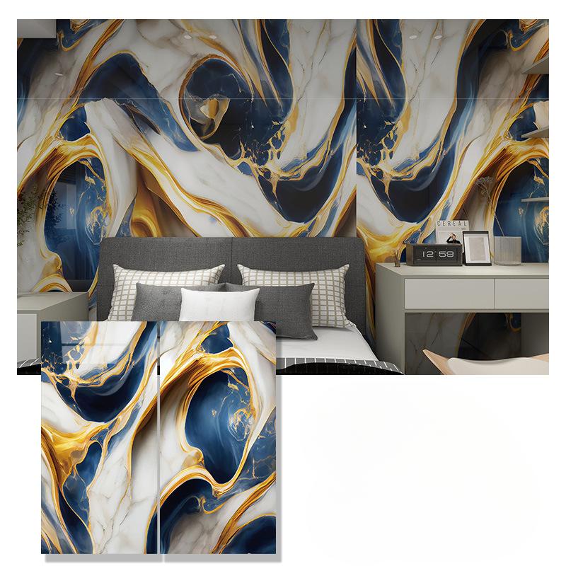 Marmură Bucătărie Film rezistent la ulei Sobă impermeabilă rezistentă la umiditate Tapet autoadeziv Blat Renovare dulap autocolant gresie