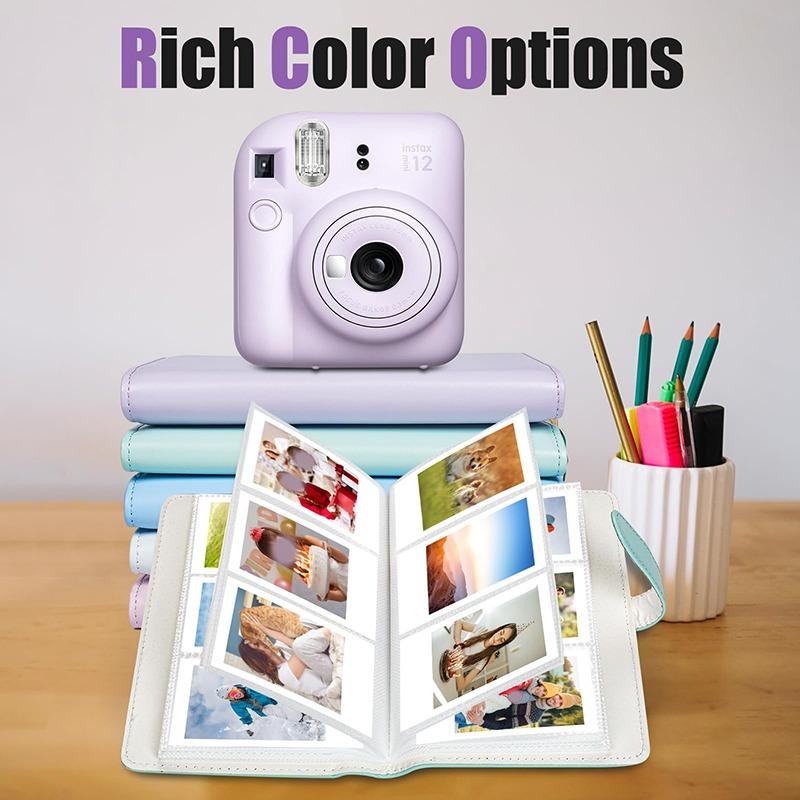 108 Pockets Mini Film Photo Album PU Leather Cover Photo Paper Mini Album Picture Case Stamp Collection Book For 2*3 Inch