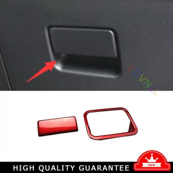 Co-Pilot Storage Box Handle Cover Trim For Toyota Corolla - Bright Red