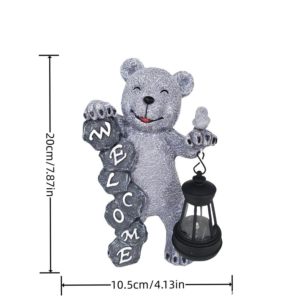 JYL TS/166,Creative Bear Holding Solar Light Kids Birthday Decor Bonsai Figurine Hot Selling Cute Garden
