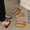 Gentle Fairy Wind Single Shoes Female 2025 New French Temperament Elegant Satin Rhinestone Inner Height-increasing Evening Shoes