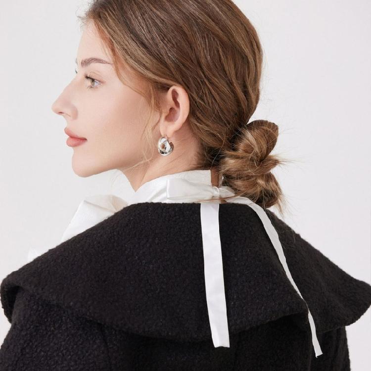 Courtstyle Jabot Drape Collar Neckpiece For Women Formal Occasion Sweater Blouse Costume Collar Decorative Accessory