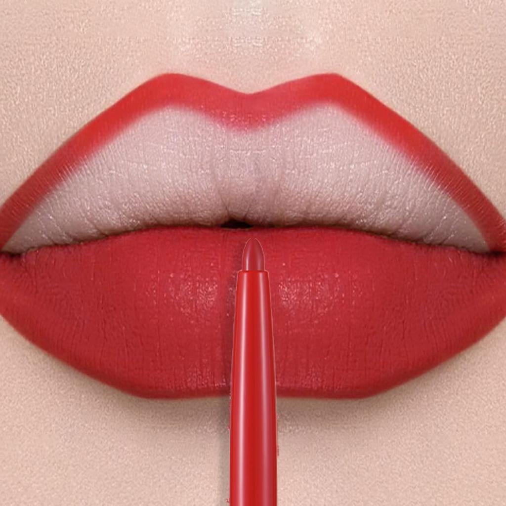Matte Mauve Lipstick Pencil Long Lasting Waterproof Non-Stick Lipliner Crayon Velvet Lip Contour Outline Smooth Natural Makeup