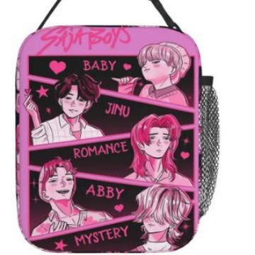 School Season Cartoon Animation Lunch Bag Children'S Full Printing 3D Digital Thermal Insulation Bag Portable Outdoor Picnic Bag