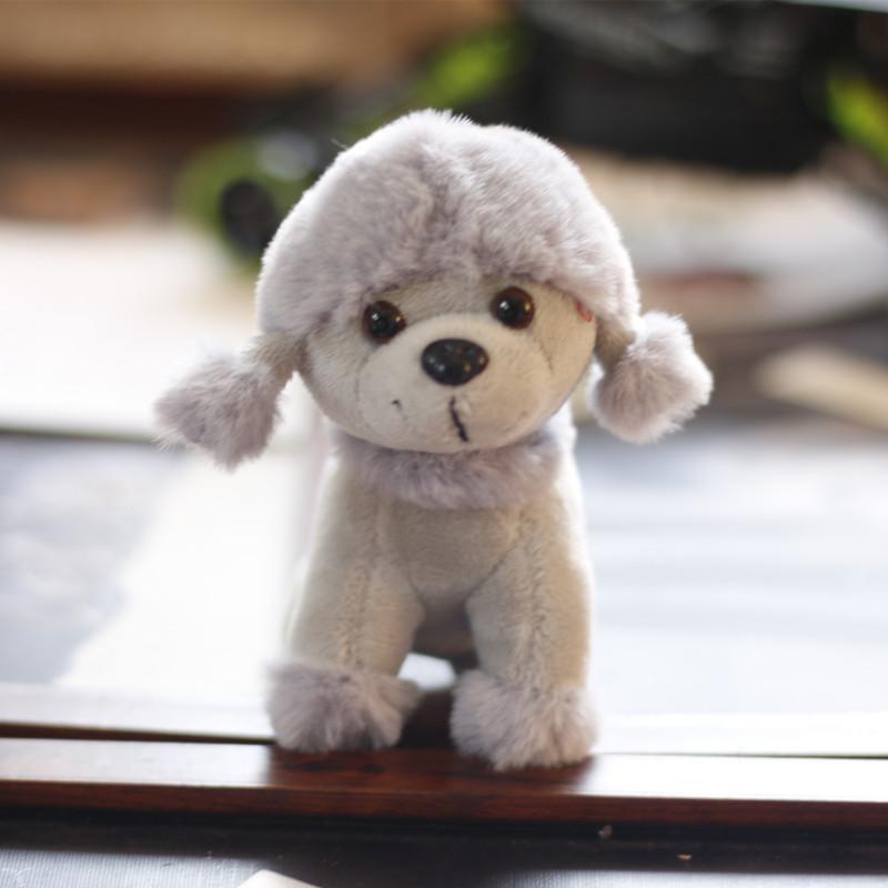 Cute Teddy Dog Plush Toy Ultra-soft Short Plush In White Pink Brown And Gray