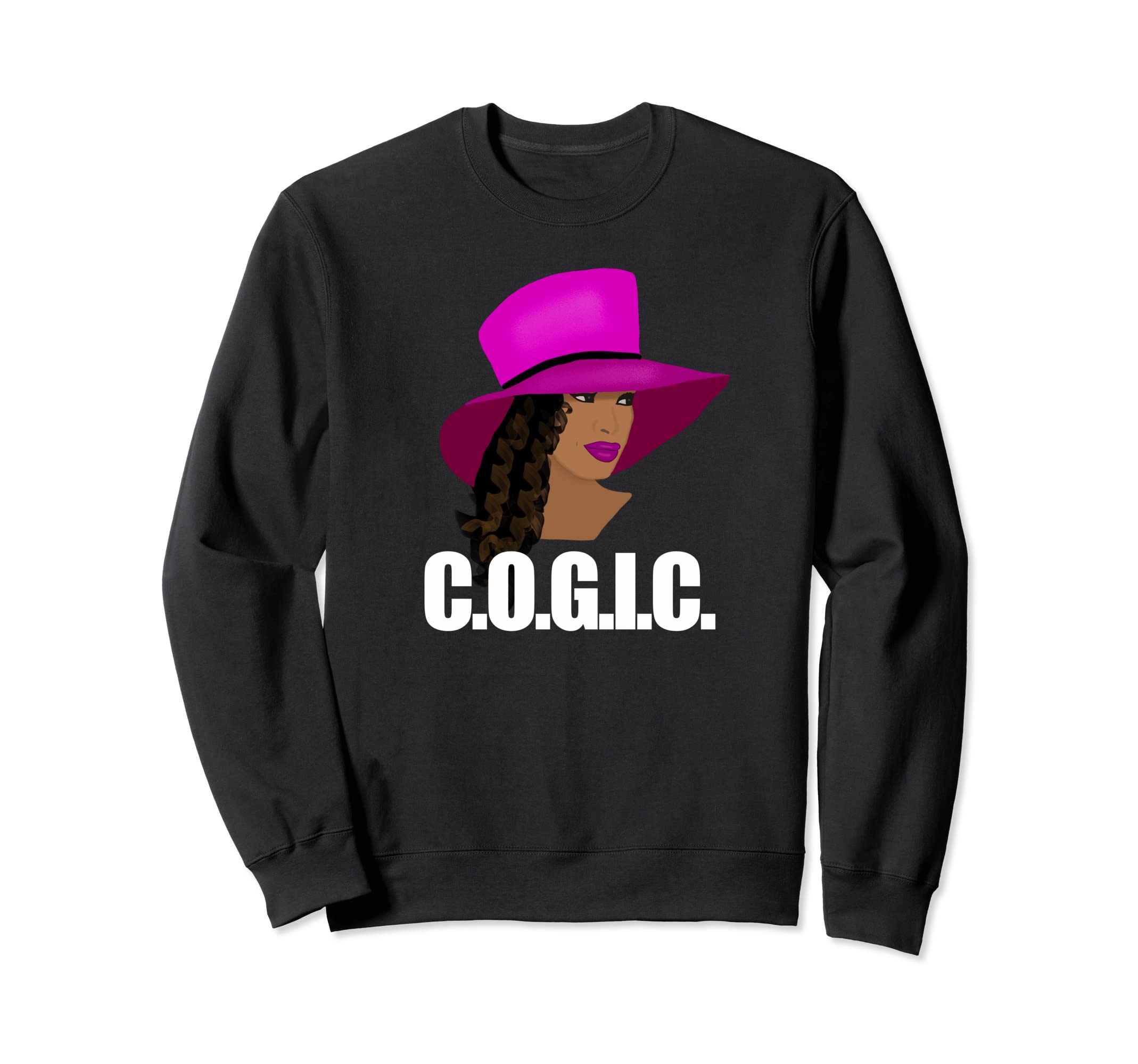 

COGIC African American woman wearing hat sweatshirt чёрный