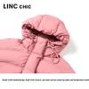 Jinyujie Women's 2025 Winter Stand Collar Short Down Jacket