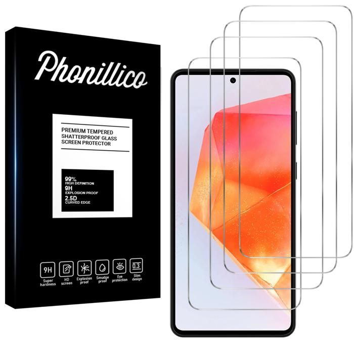 Protective Film - Phonillico - Samsung Galaxy C55 5G - Pack of 4 - Tempered Glass - Scratch Resistant
