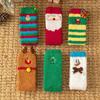 Christmas Stockings, Non-shedding Coral Fleece Half-fleece Stockings, Knee-high Stockings, Floor Stockings, Women's Thickened Warm Fleece Stockings