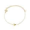 Mini Cute 3D Initials Bubble Letter Chain Bracelet For Women New Gold Color Stainless Steel Waterproof Elegant Christmas Jewelry