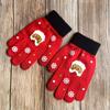 Men/Women Christmas Santa Gloves Thicken Touch Screen Winter Full Finger Mittens