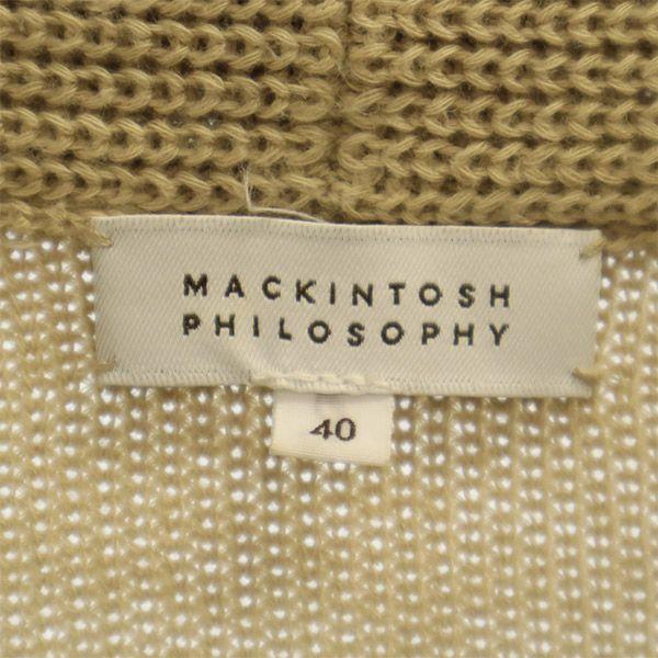 MACKINTOSH PHILOSOPHY Sanyo Shokai Linen Blend Long sleeve Shawl collar cardigan Men's Used