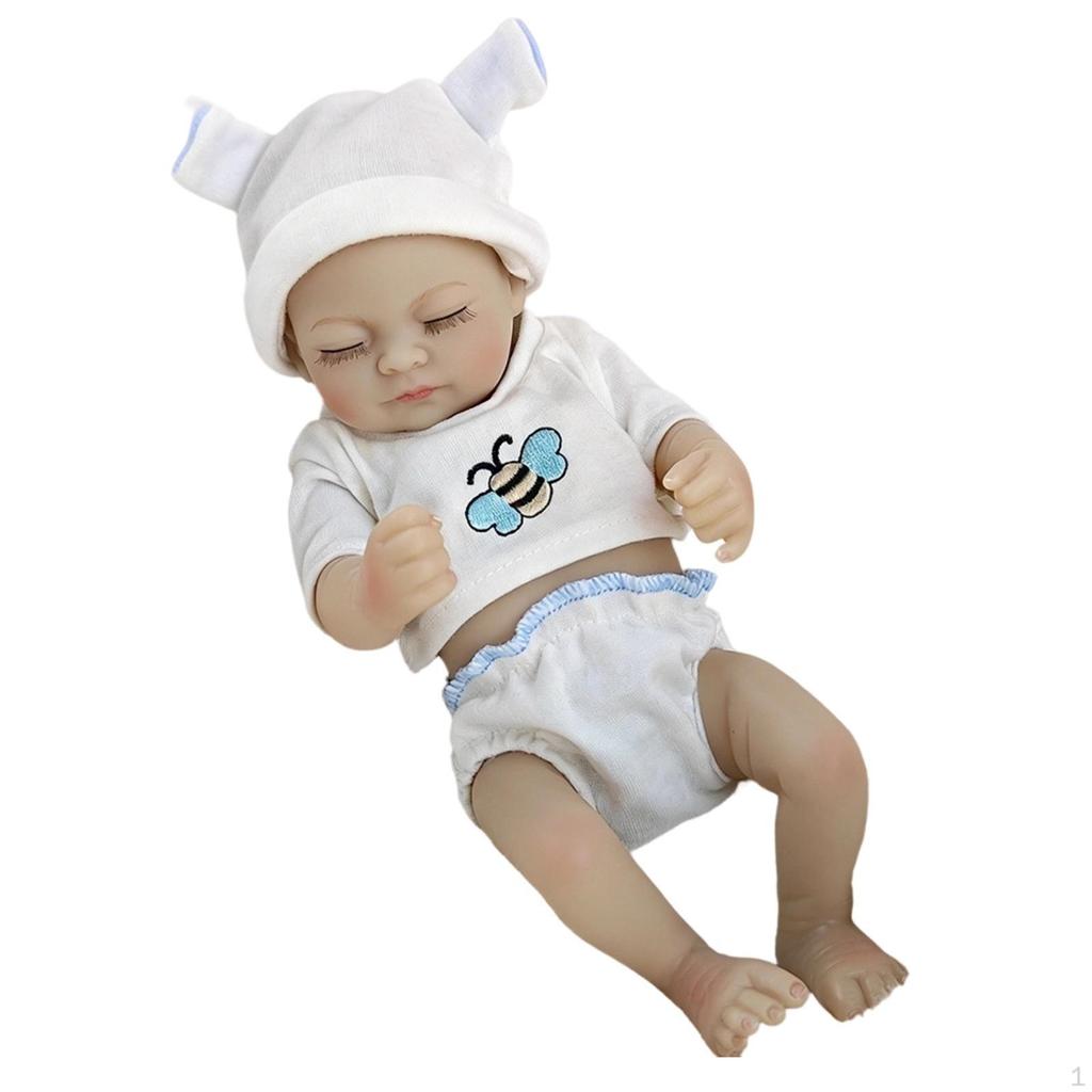 Collectible Infant Figure Waterproof Reborn Doll Authentic Toy for Young Children, Collectors, Bath