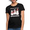 Chillin' With My Snowmies Funny Christmas Snowman Women's T-Shirt