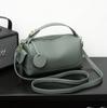 Women's Large Capacity Commuting Light Luxury Soft Leather Bag, Niche Pillow Bag, European Style Hand-held Crossbody Women's Bag