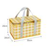 Insulated Picnic Cooler Bag Large Capacity Portable Outdoor Lunch Bag with Zipper Closure and Dual Carry Handles for Camping and Travel