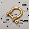 Outdoor Shackle Fob Bracelet Buckle Keychain Hook D Bow Staples Solid Carabiner Key Ring