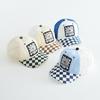 Kids' Cartoon Plaid Sun Hat: Windproof, Breathable Baseball Cap
