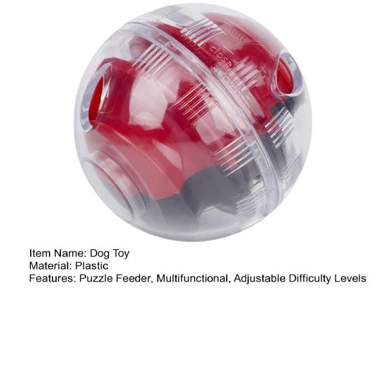 Dog Treat Dispenser Ball Adjustable Slow Feeder Puzzle Toy Food Dispensing Ball for Puppy Healthy Eating Training And Boredom Relief