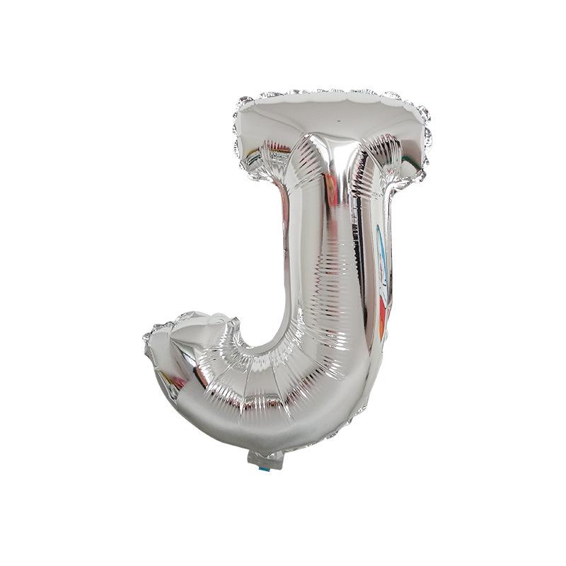 50pcs Letter Balloon Aluminum Foil 50 Cm Bright Gold Silver Aluminum Film Letter Balloon