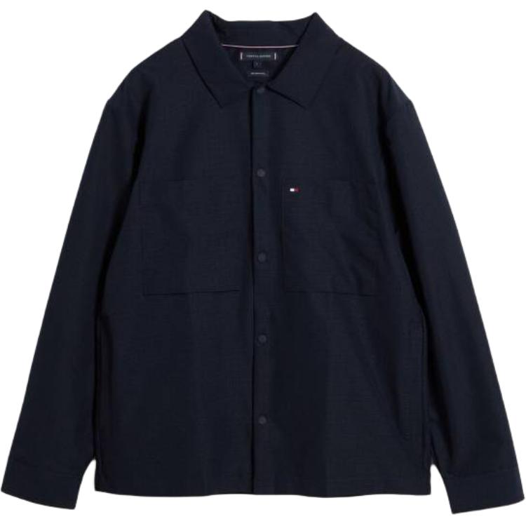 Tommy Hilfiger Logo Single-Breasted Long Sleeve Shirt Men shirts MW42644000DW5