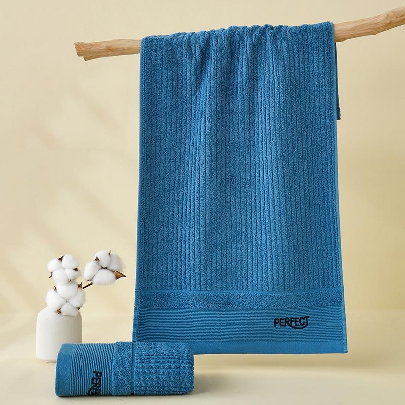 

Premium Pure Cotton Ribbed Bath Towel – Soft, Absorbent & Durable Design with Embroidered Logo, Ideal for Home and Hotel Use 34*74cm
