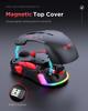 MKESPN W12 10-button Macro Gaming Mouse Both Hand Wireless Bluetooth Tri-mode Ergonomic Ambidextrous Multi-channel Large RGB