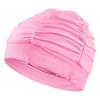 Women's Plus Size Pleated Swimming Cap - Water-Repellent, Elastic, Non-Constricting, Ear Protection for Long Hair. Suitable for Hot Springs. Unisex.