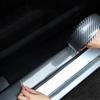 Carbon Fiber Rubber Car Bumper Protector Door Sill Anti-Scratch Tape Sticker