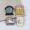Cute Cartoon Cat Brooch with Bow Badge for Backpack & Clothing Decoration