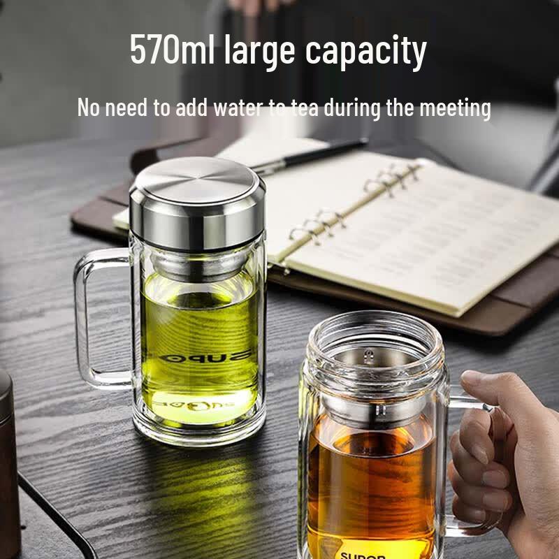 SUPOR Double-Layer Glass Water Bottle