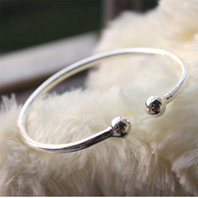 925 Sterling Silver Classic Open Cuff Bracelets & Bangles for Women Fashion Jewelry Pulseras S-B14